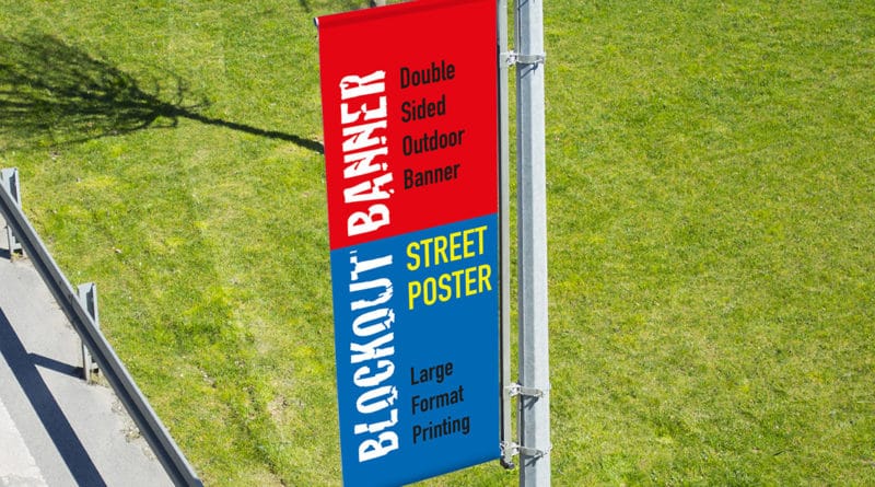 dubbelzijdige banner voor straatlantaarns