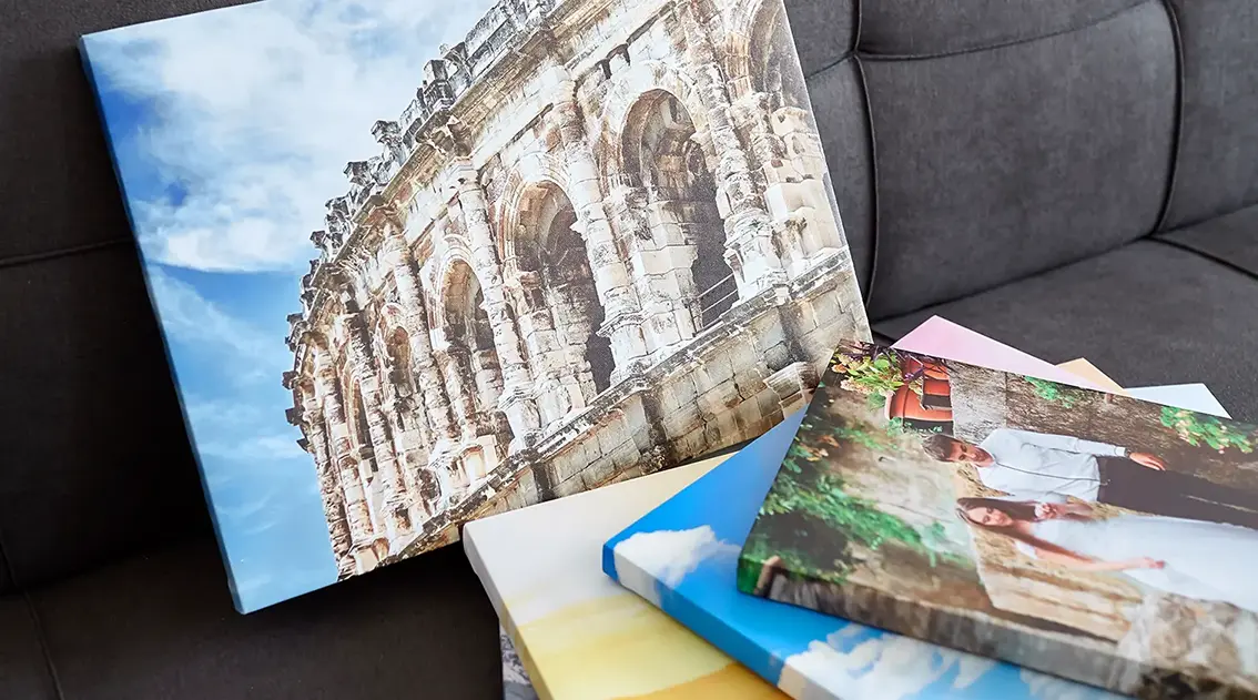 Afdrukken op canvas groot formaat printen fotoschilderijen gedrukt op canvas hoek van een houten draagbalk voor canvas